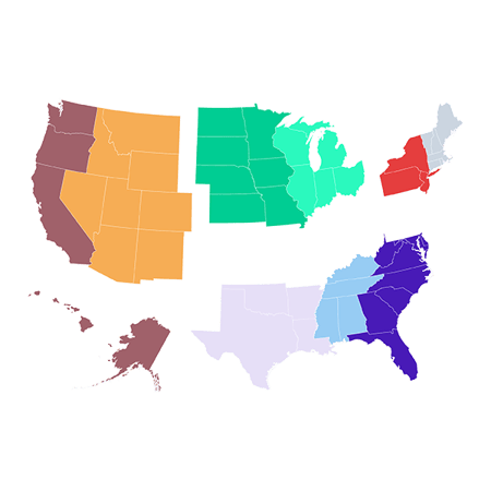 Illustration: US map by region