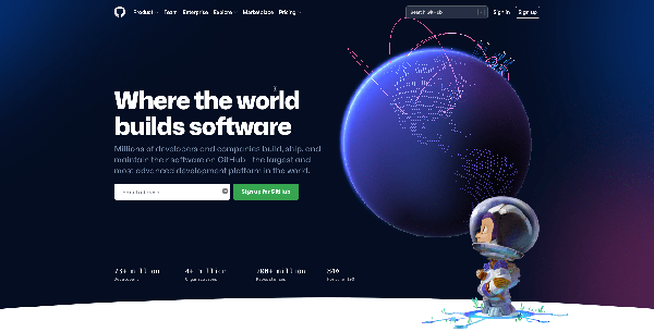 github homepage