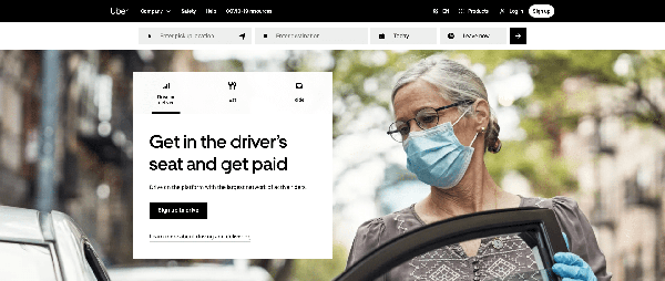 uber homepage