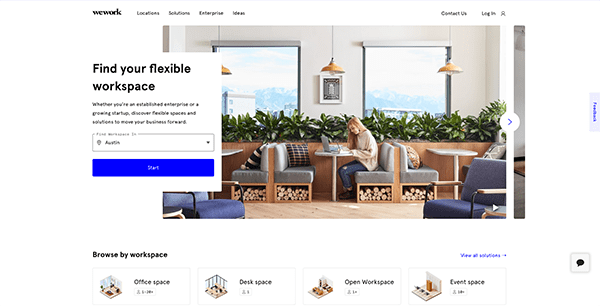 wework homepage