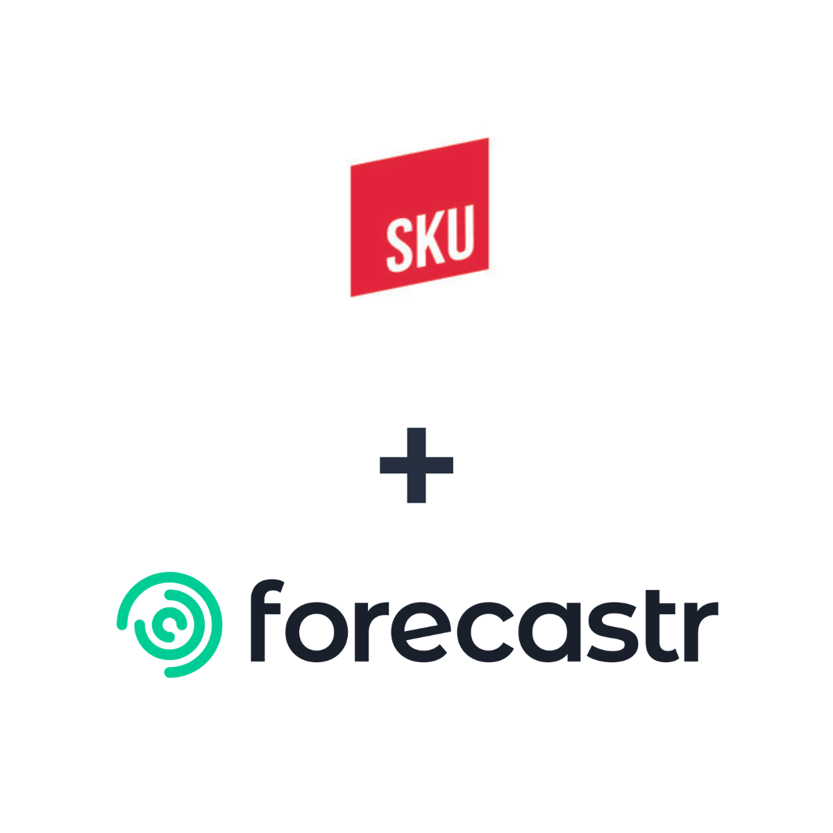 Partnership logos: Forecastr + SKU